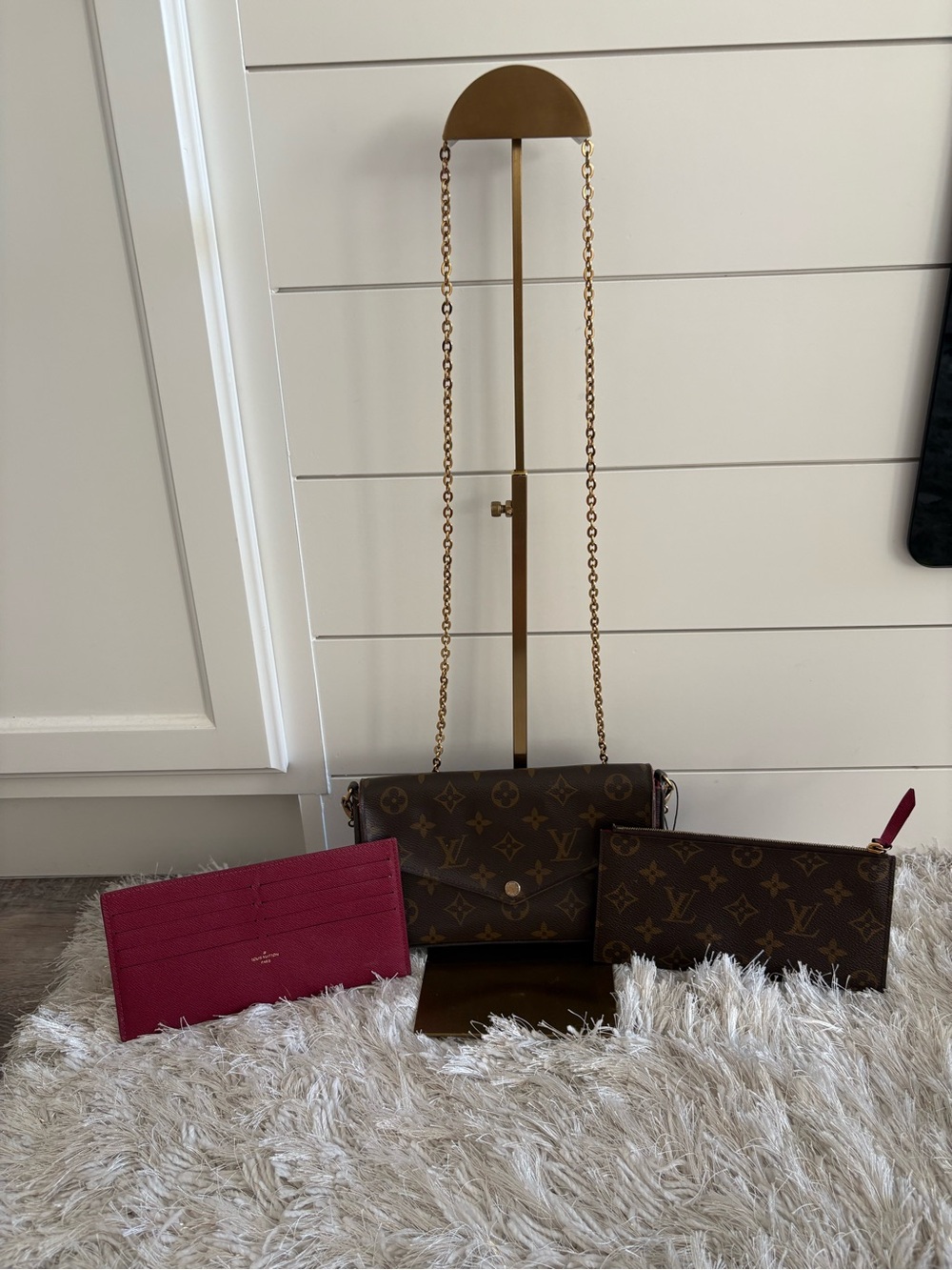MOTHERS DAY SALE Louis Vuitton Monogram Crossbody Bag with inserts